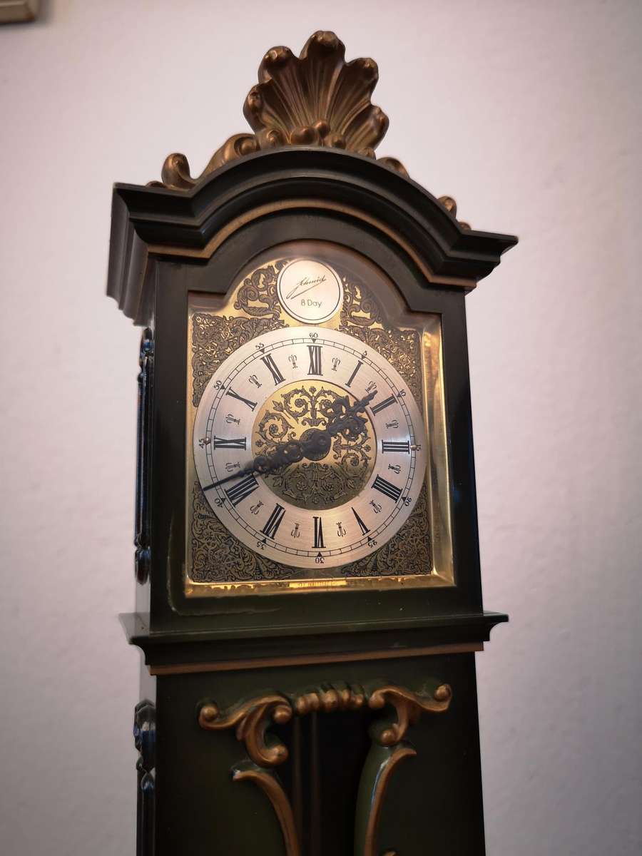 Vintage Schmidt 8 Day miniature grandfather clock