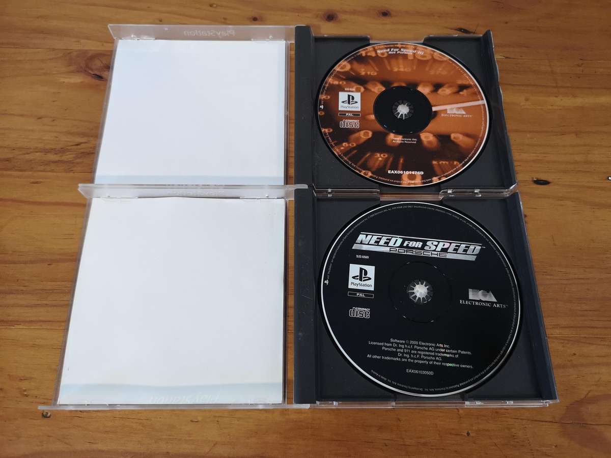 Two original Need for Speed PS1 games