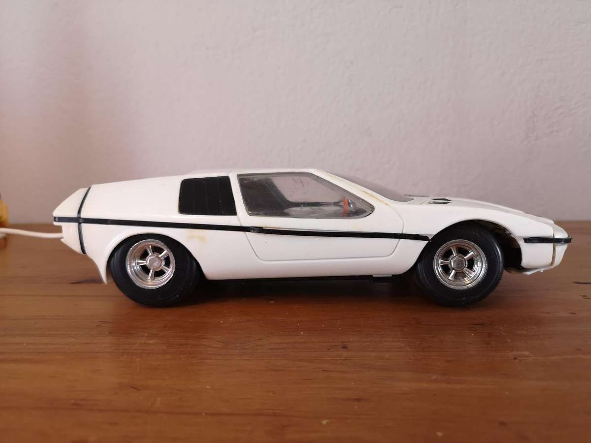 Vintage scale model BMW E25 Turbo remote control car
