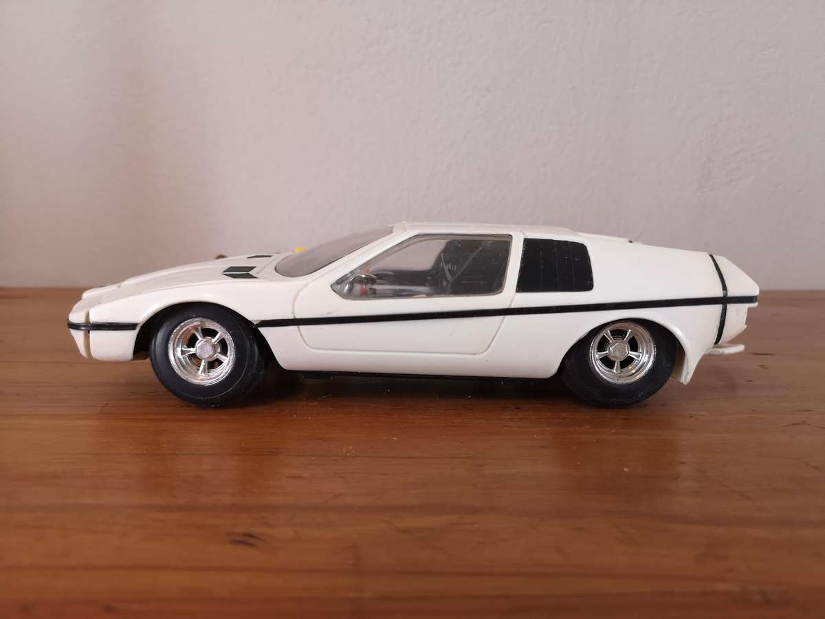 Vintage scale model BMW E25 Turbo remote control car