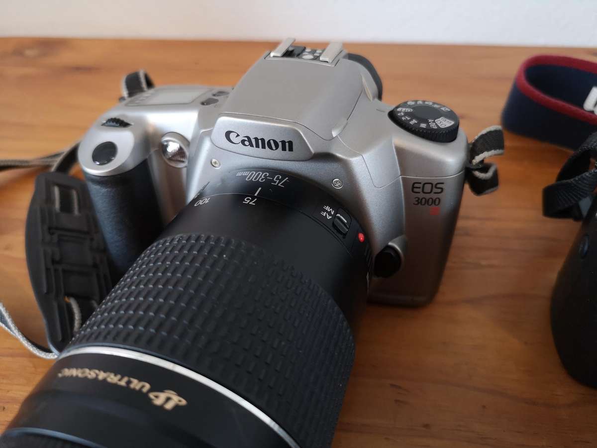 Two Canon EOS 35mm film cameras