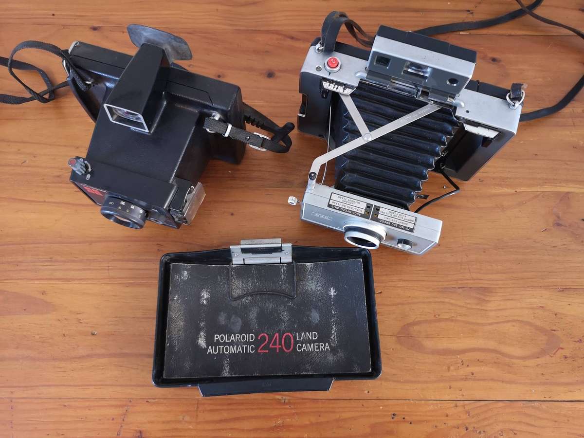 Two vintage Polaroid Land cameras