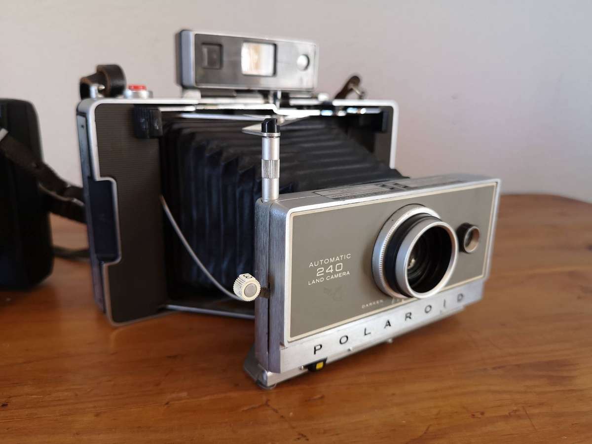 Two vintage Polaroid Land cameras