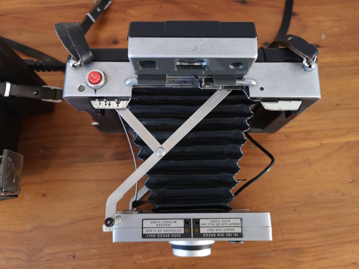 Two vintage Polaroid Land cameras
