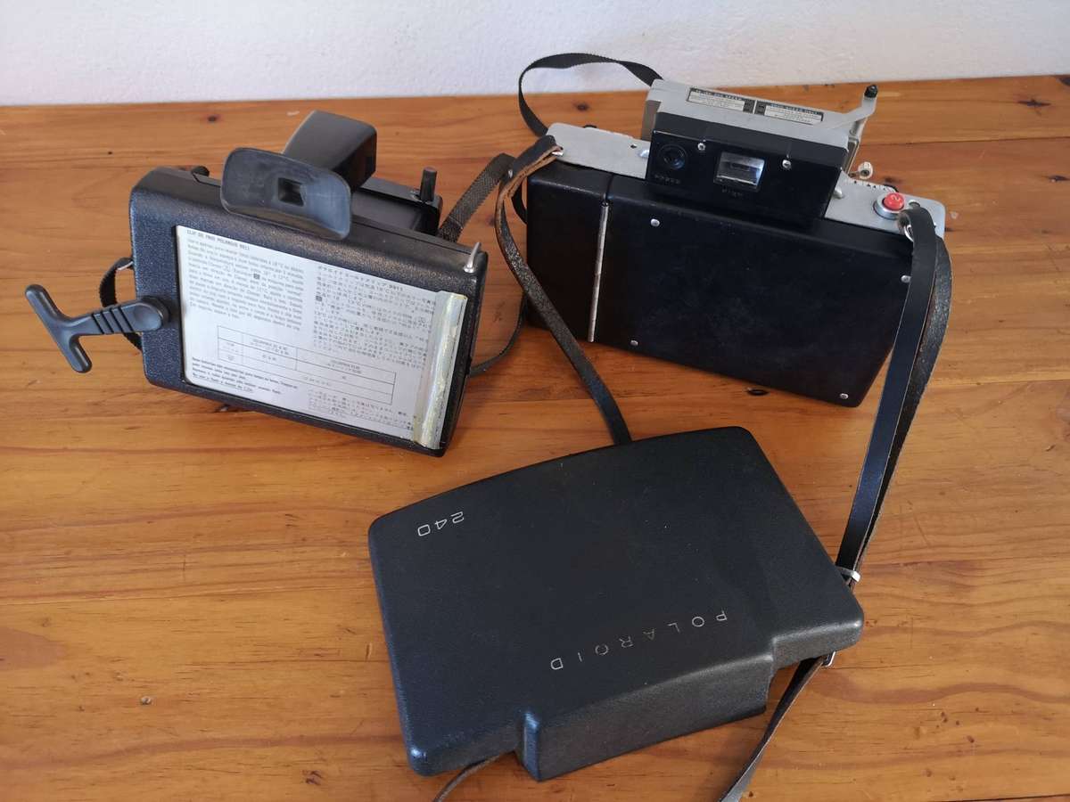 Two vintage Polaroid Land cameras