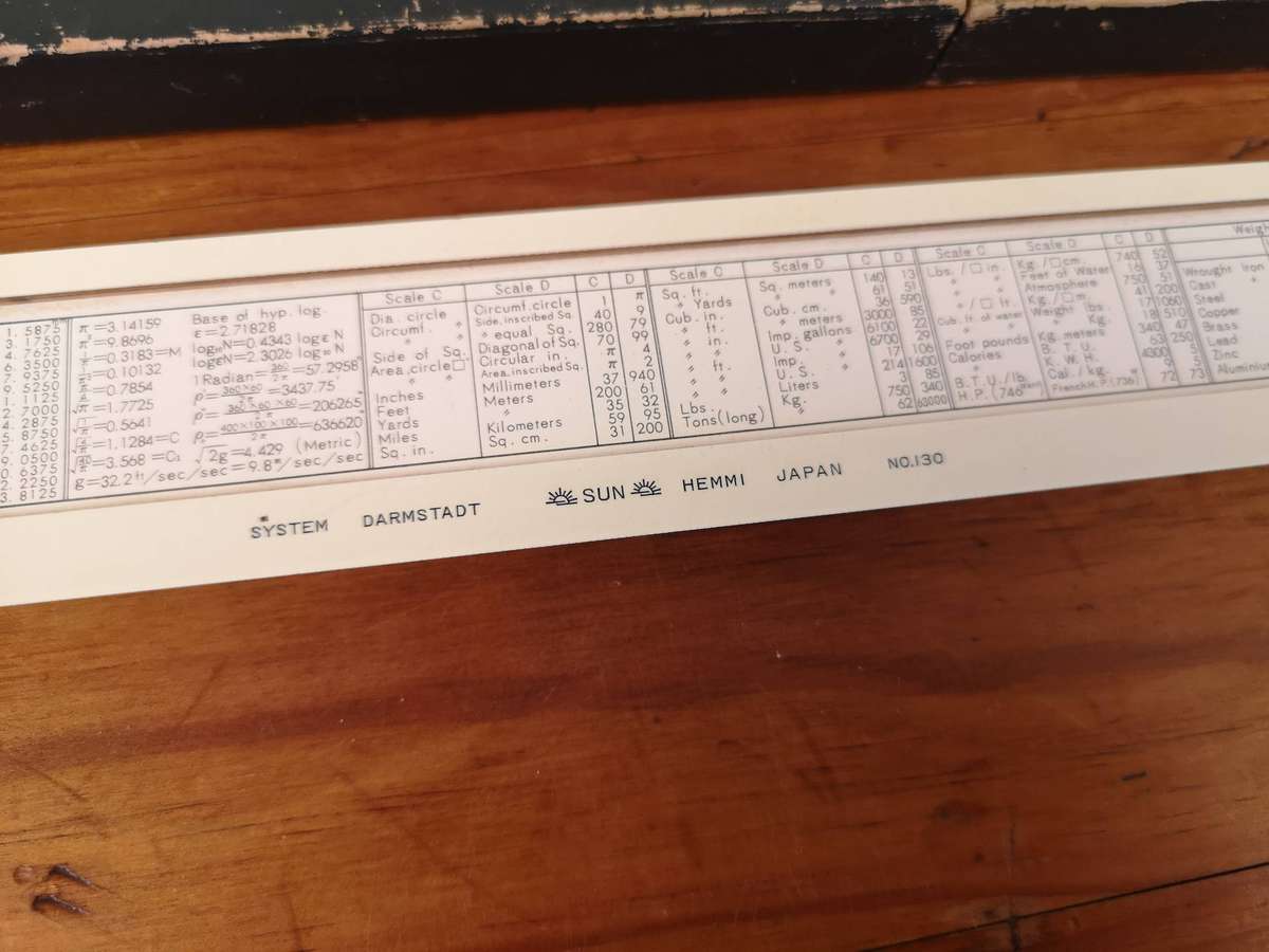 Pair of Vintage Logarithmic Slide Rulers