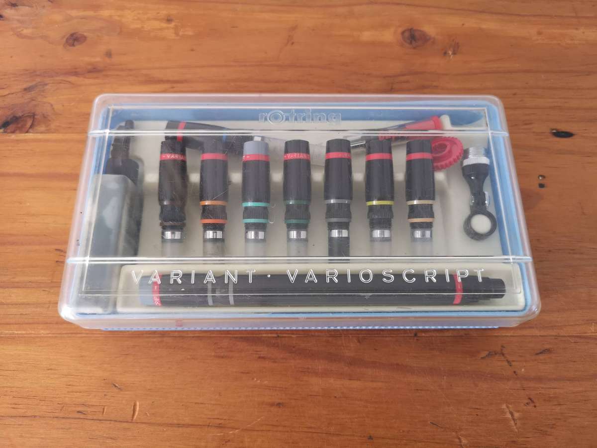 Vintage Rotring Variant Varioscript Technical drawing pen set