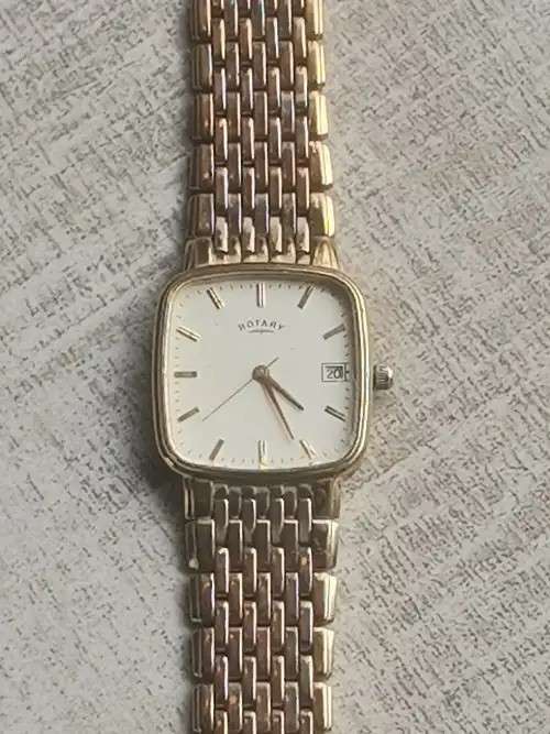 GOLD PLATED VINTAGE ROTARY MENS WATCH IN EXCELLENT WORKING CONDITION