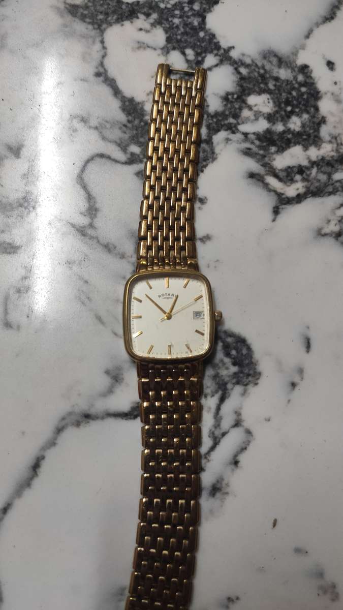 GOLD PLATED VINTAGE ROTARY MENS WATCH IN EXCELLENT WORKING CONDITION