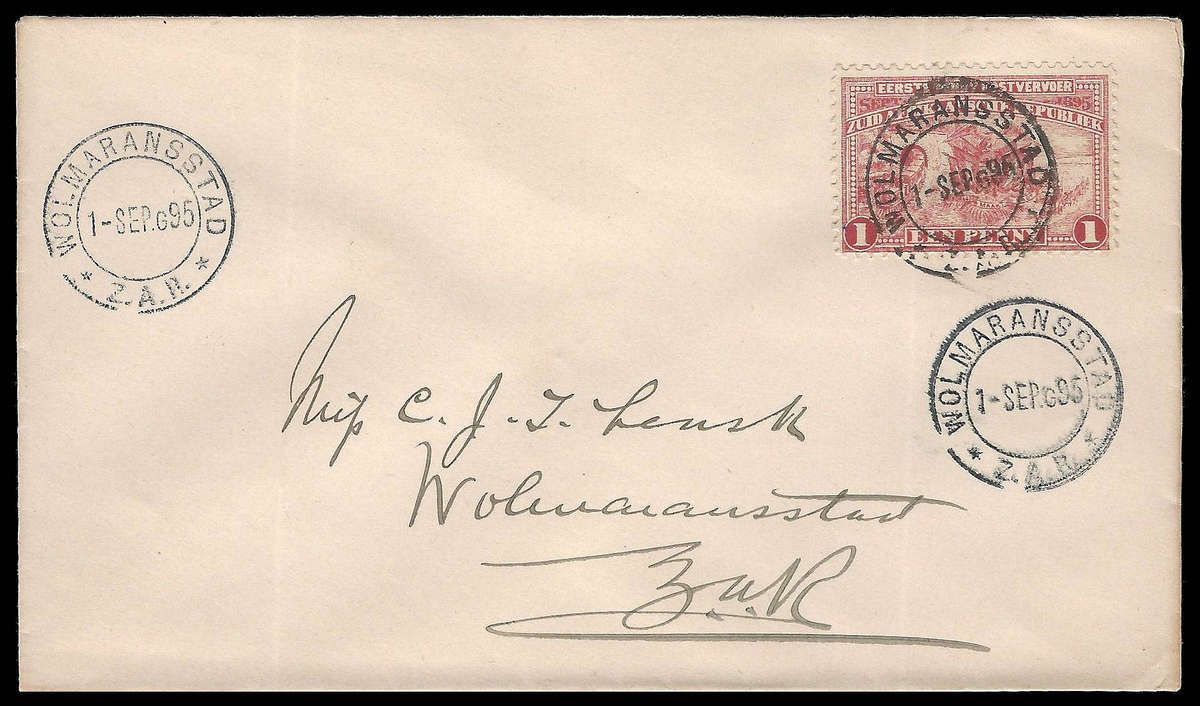 Transvaal. Stamp cancelled 5 days before date of issue.