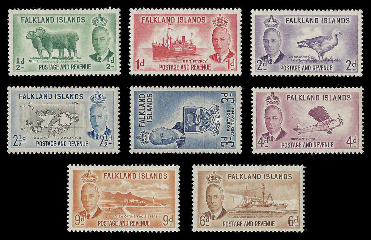 Falkland Islands. King George VI. Cat.value R1 100-00.