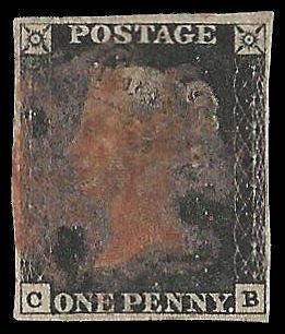 Great Britain.  1840 Penny Black.  Cat.value R9 000-00.