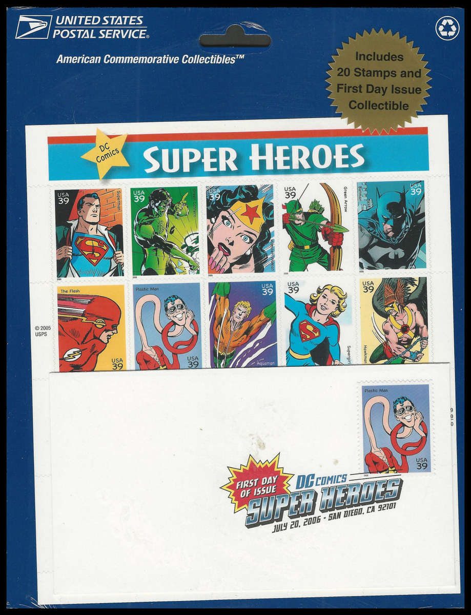 U.S.A.  DC Comics  Super Heroes. Shrink wrapped pack. FACE value R140-00+