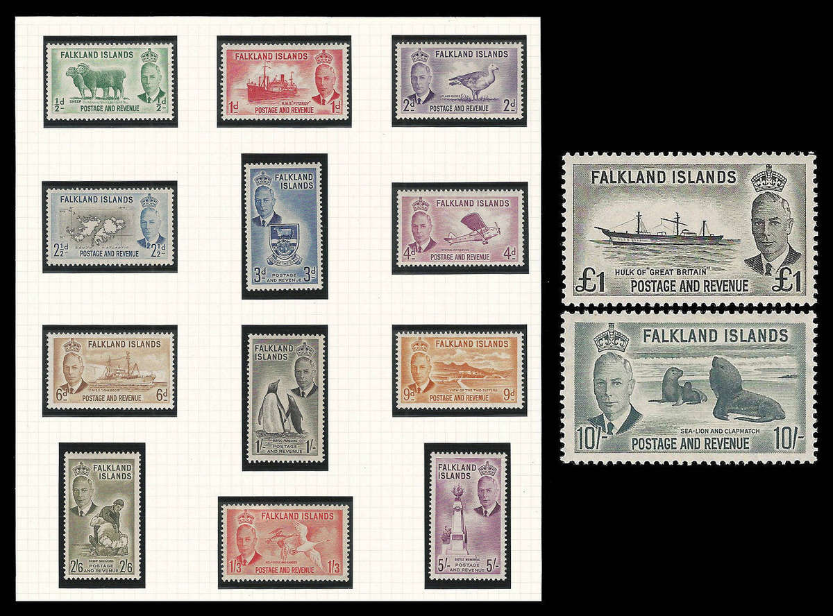 Falkland Islands.  Definitive set.  Cat.value R4 500-00.