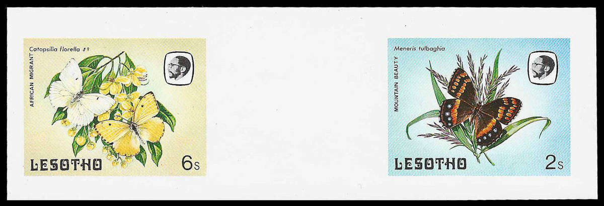 Lesotho.  Rare proof gutter pair.
