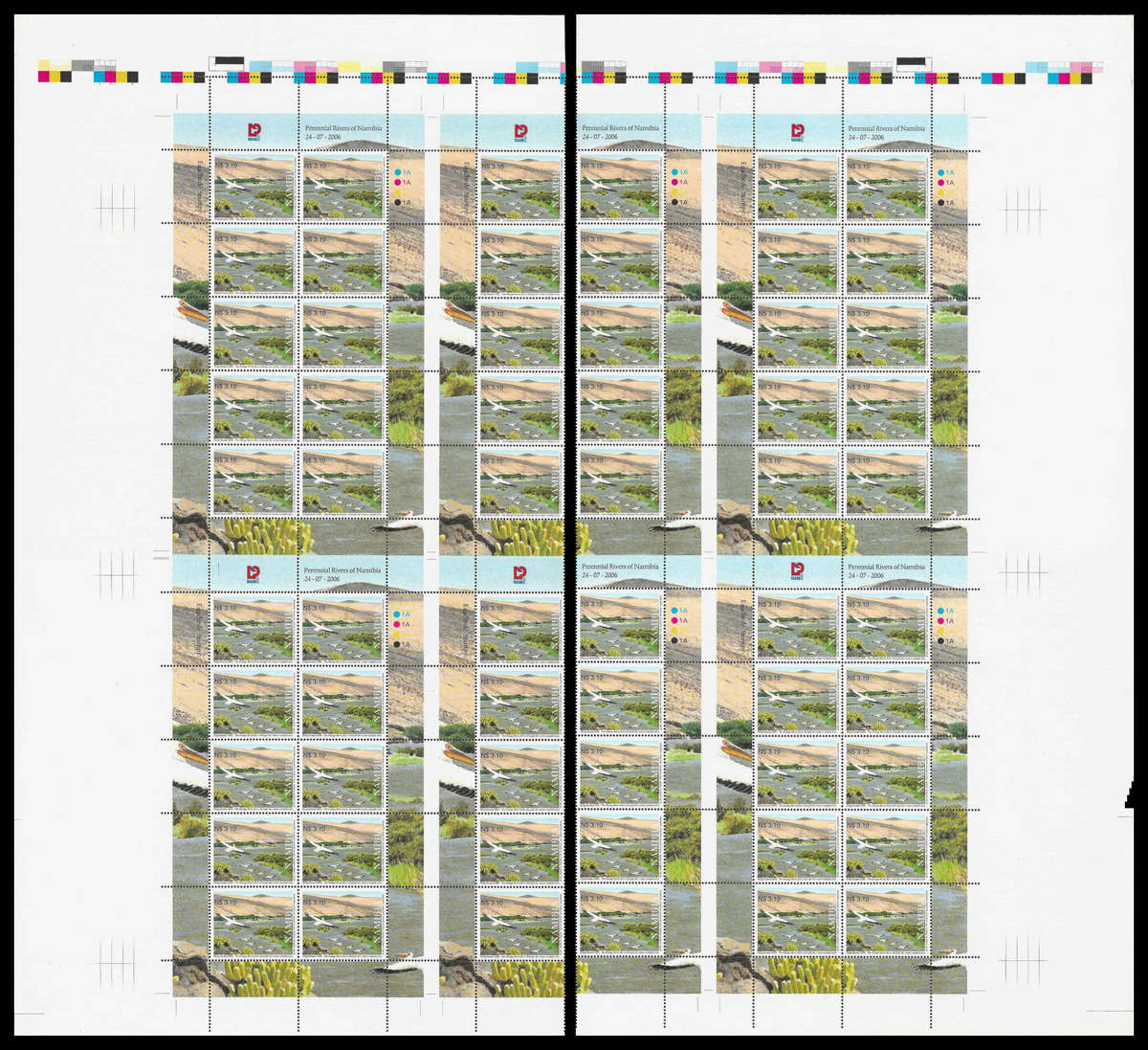 Namibia.  Proofs ex the Archives.  2006 Perennial Rivers. Unmounted mint.