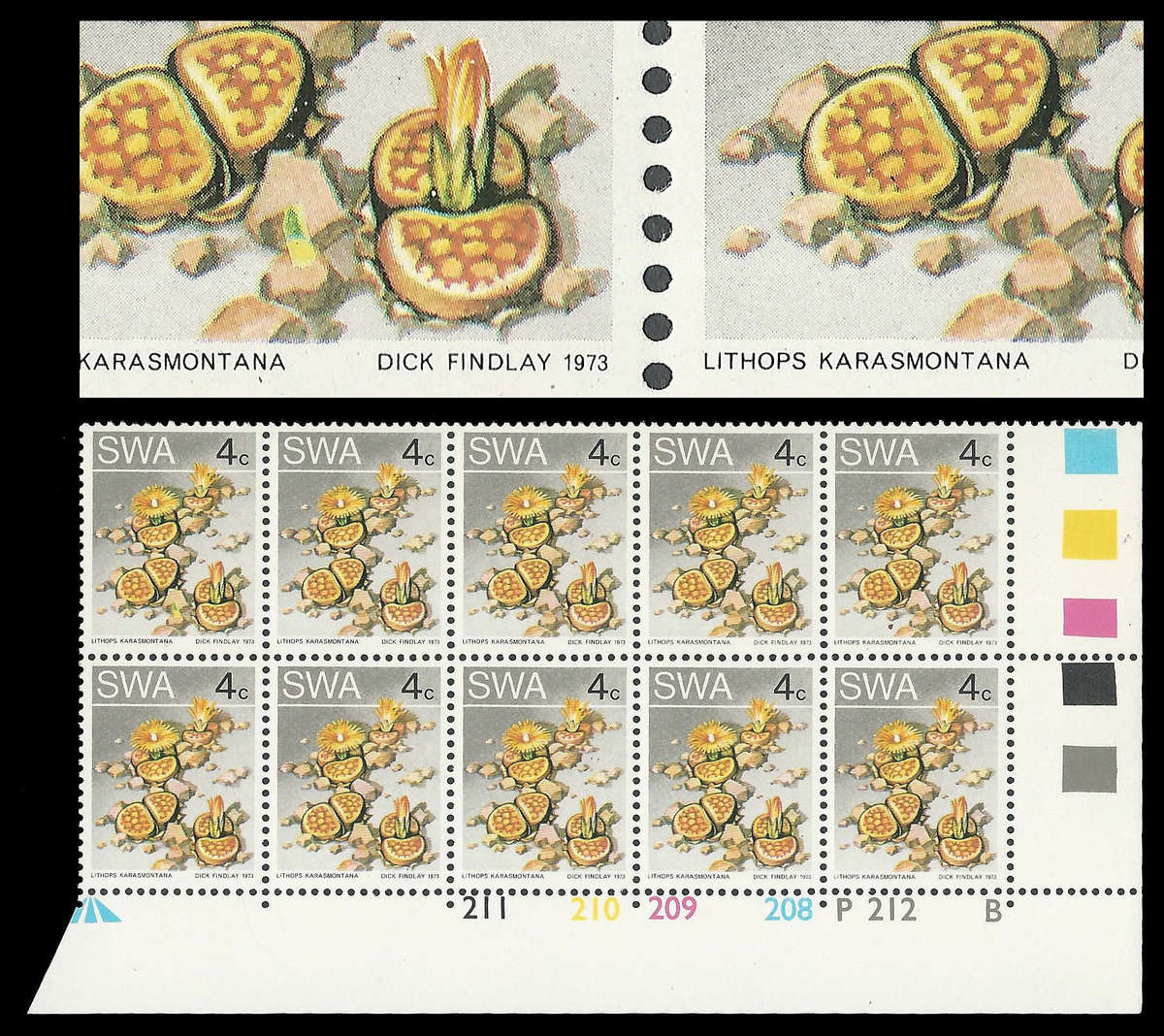 South West Africa.  Emerald Flaw.  Unmounted mint.