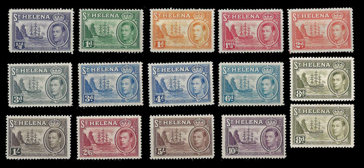 St Helena. King George VI.  Cat.value R3 500-00.