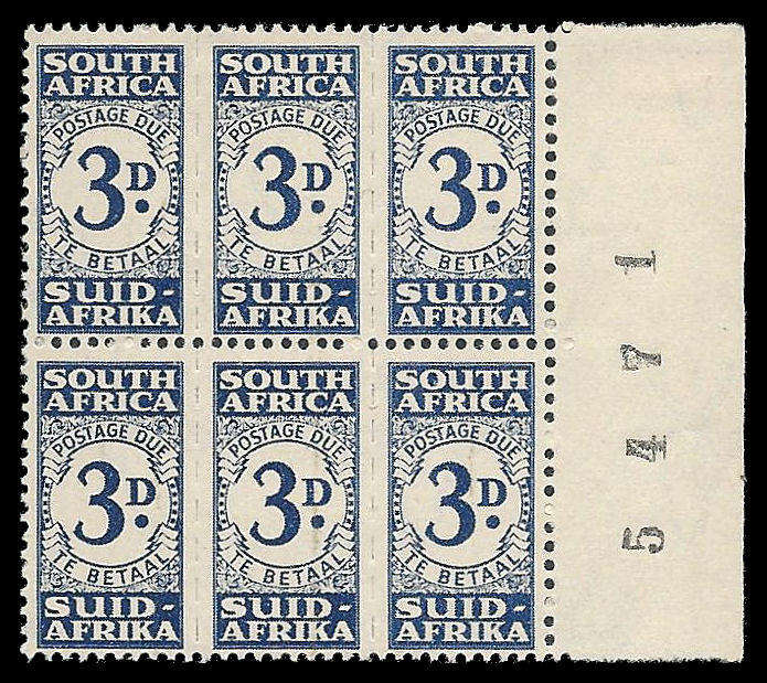 Union of South Africa.  Postage Due.  Cat.value as UM R2 000-00+.