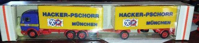 Albedo Mercedes Benz Beer Truck & Trailer - Hacker Pschorr - 1/87 Scale
