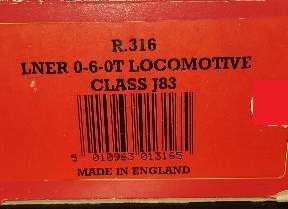 Hornby LNER 0-6-0T Class J83 Locomotive R.316 - OO Scale