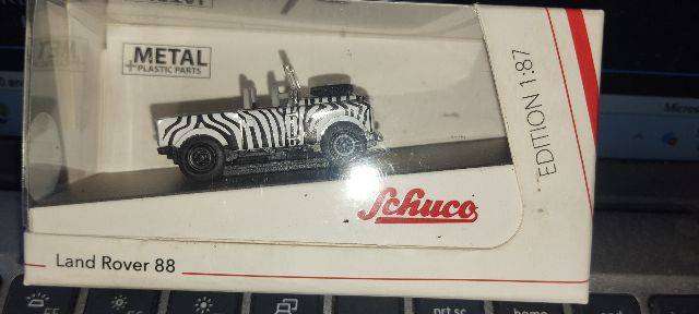 Schuco Land Rover 88 with Zebra Stripes - 1/87 Scale