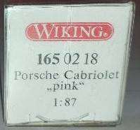 Wiking Porsche Cabriolet "Pink" - 1/87 Scale
