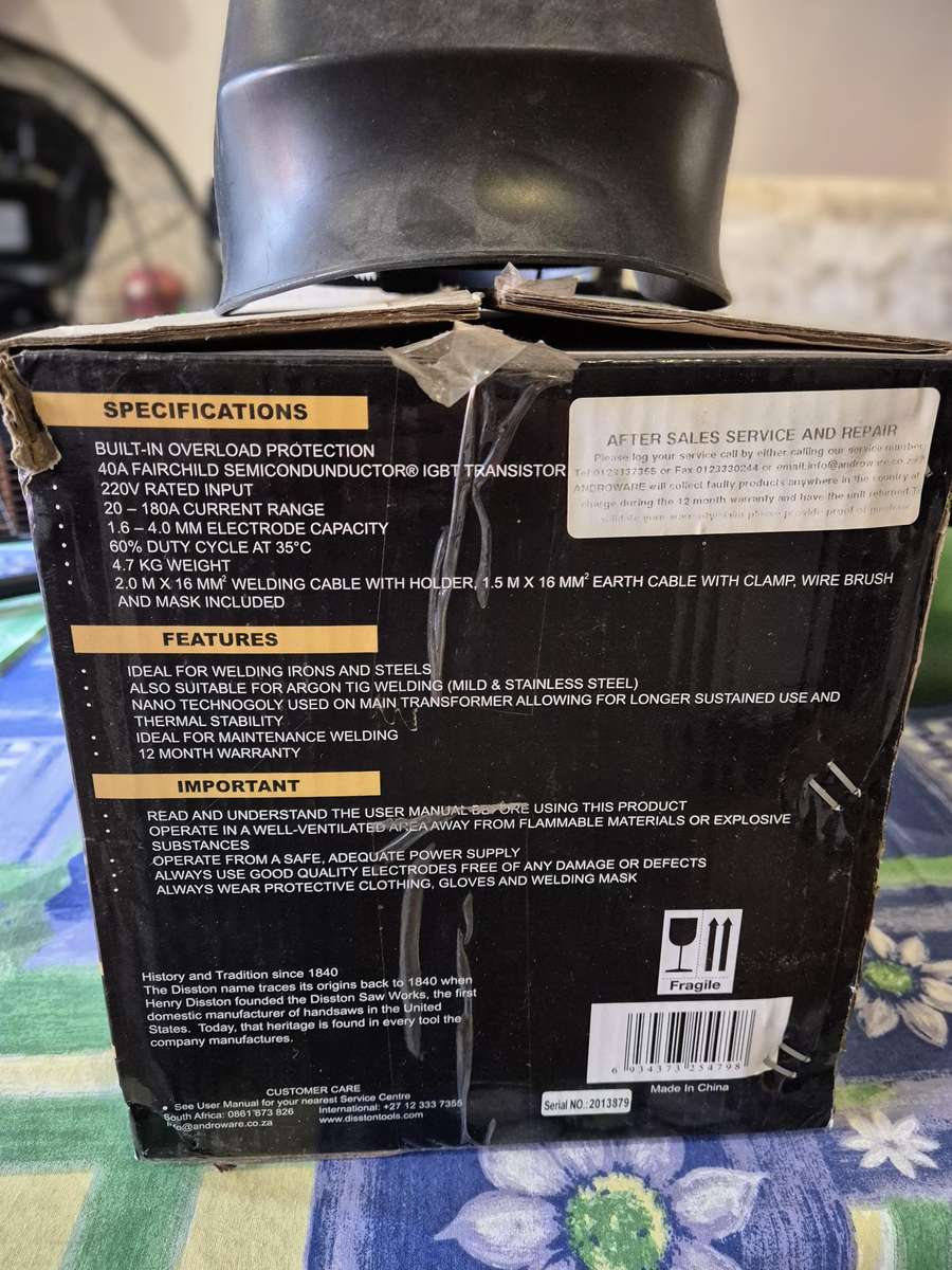 Disston Inverter Welder and Welding Helmet