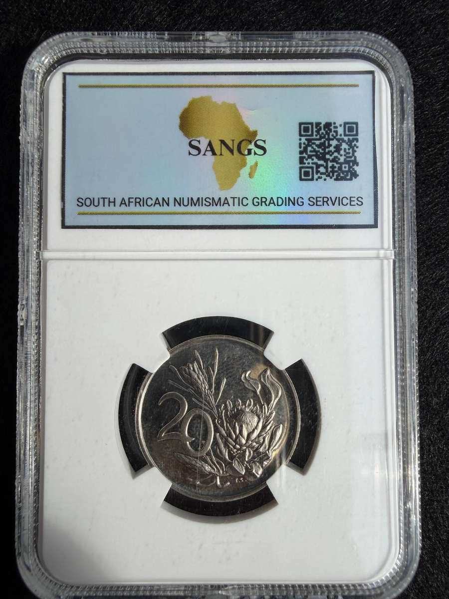 1977 South Africa 20 Cent  - Proof - Graded