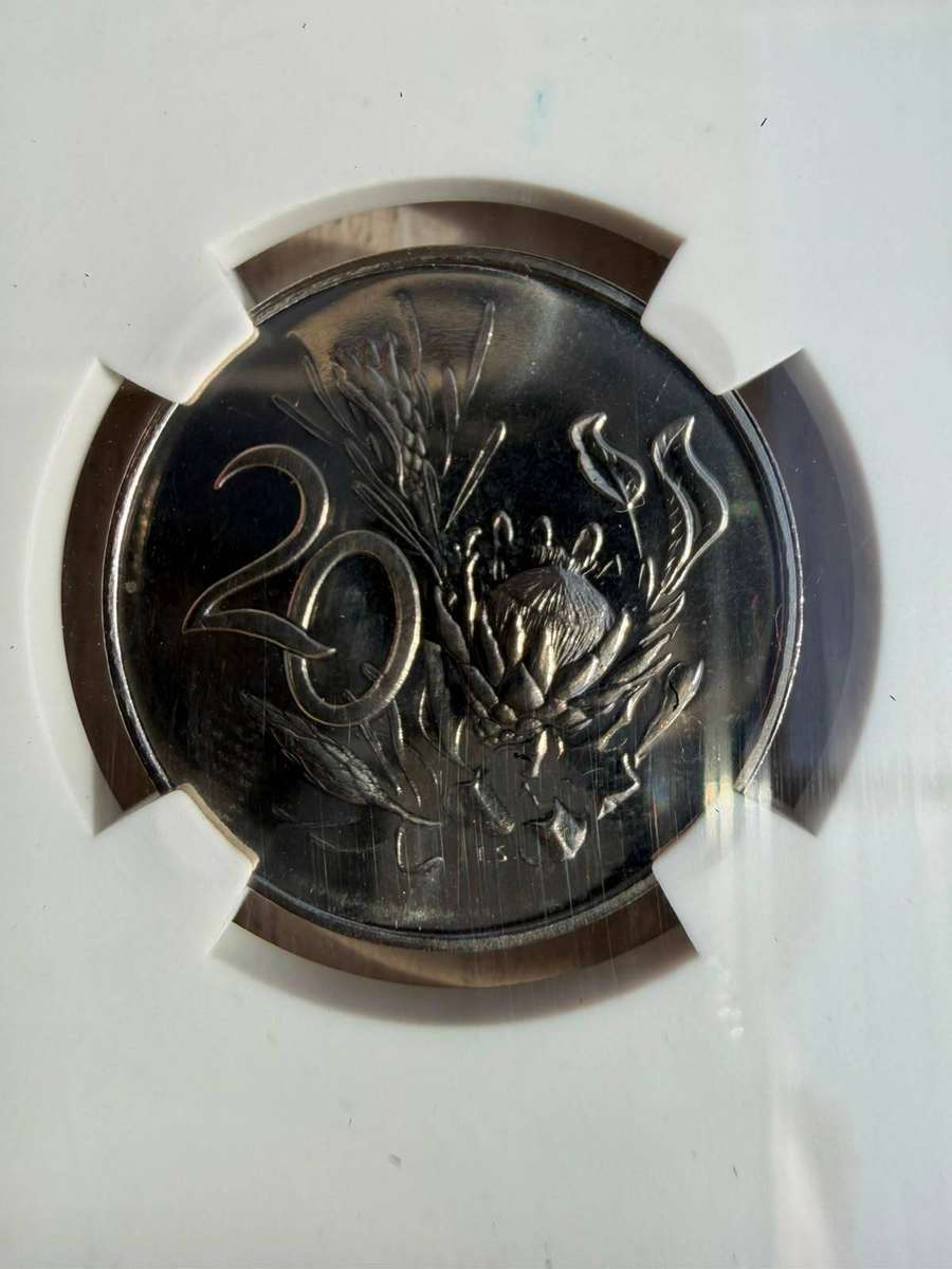 1967 South Africa 20 Cent - Graded PF