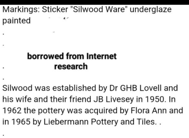 RARE Silwood Ware S.A. Scallop edges+ body Underglaze Green LOOK At My BUY NOW listings NO WAITING