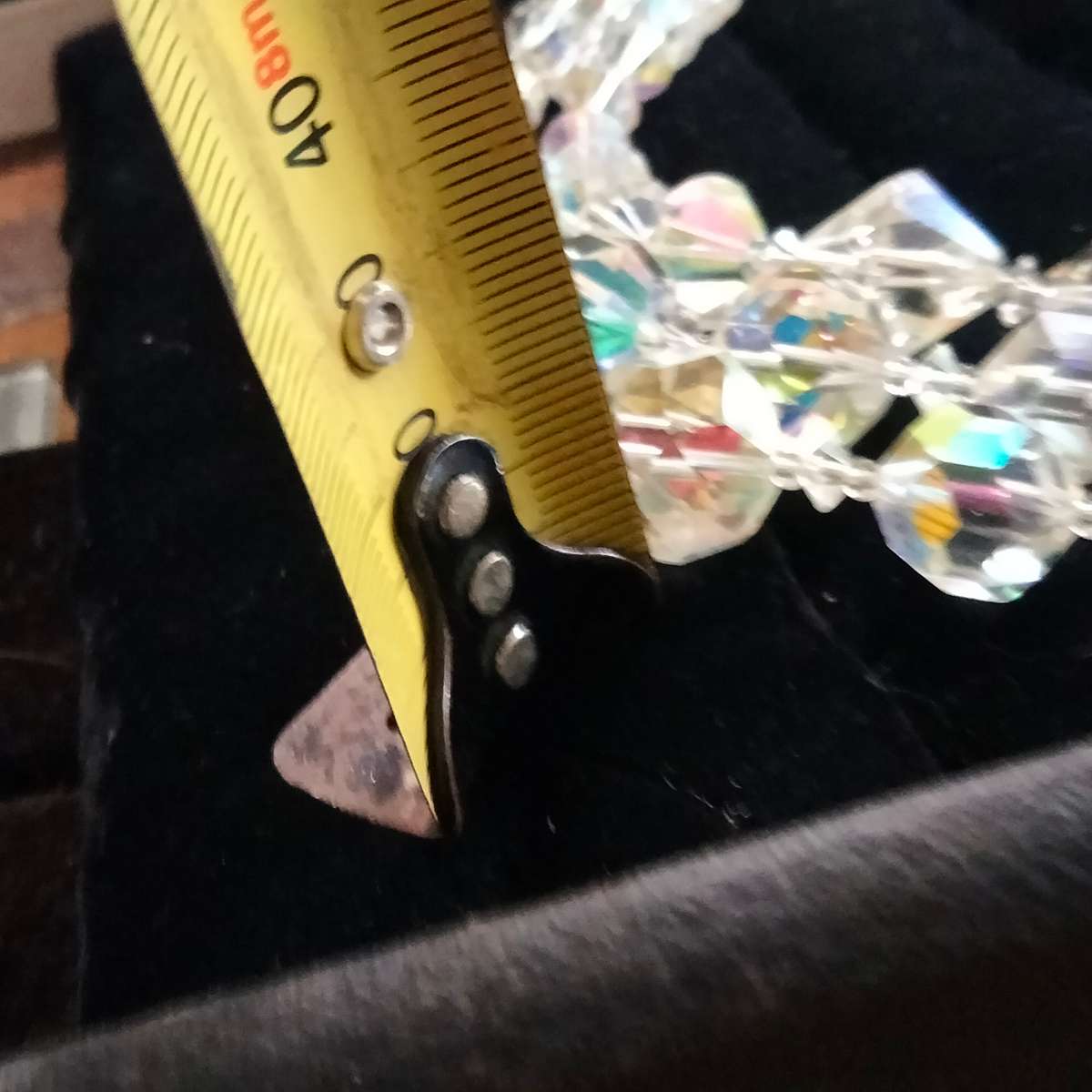 Necklace  - Aurora borealis 3 strand graduating CRYSTAL Mix Sizes Styles Clasp Marcasite Artisinal