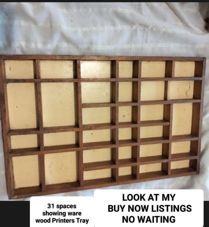 Printers Tray 31 spaces - showing ware Look at my Buy Now listings No Waiting