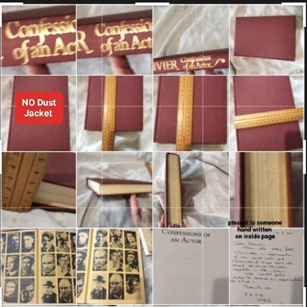 Olivier Confessions of an Actor-Hard Cover PB1982 Has lots black +white pics Pre-owned no dust cover