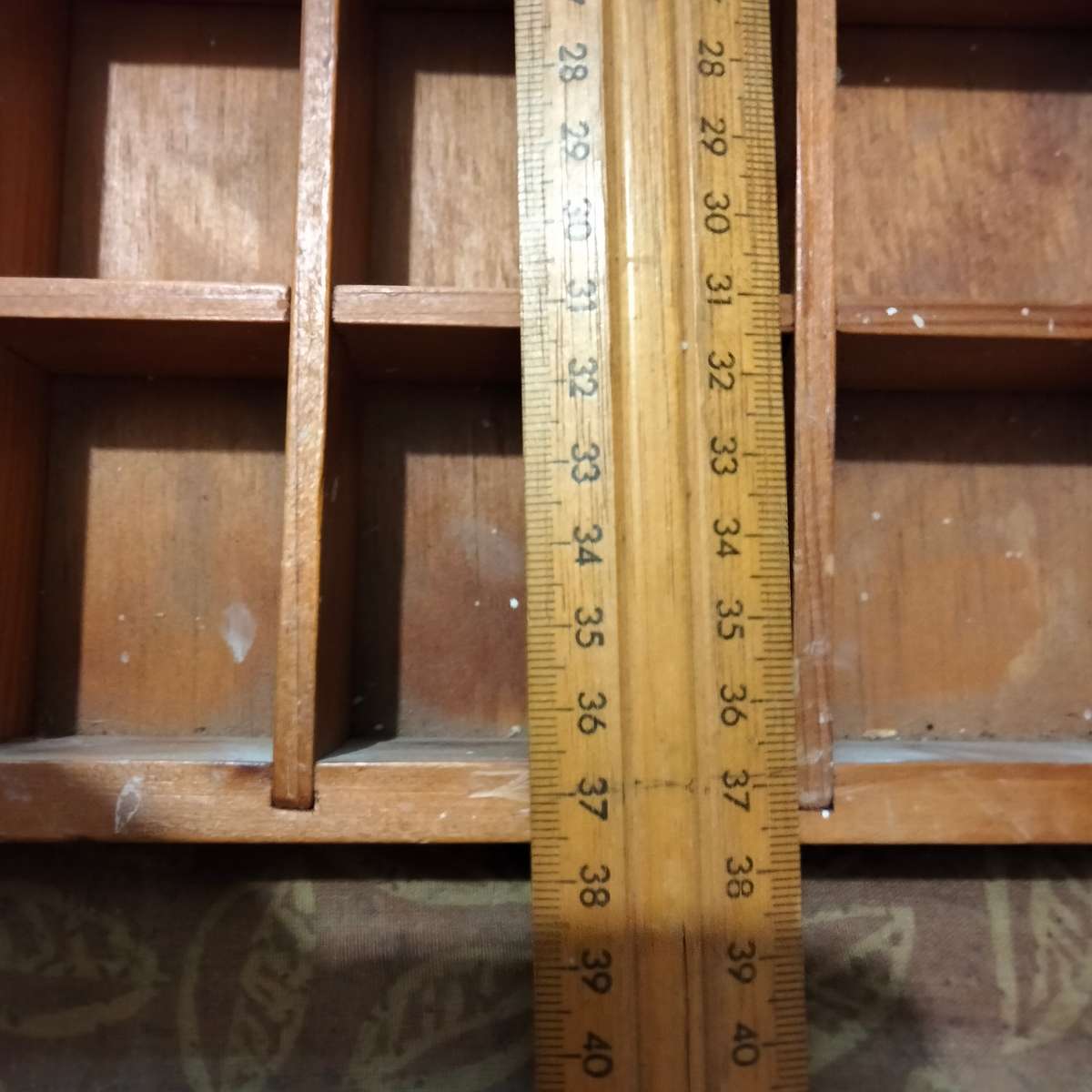 Printers Tray - 30 spaces Old wood showing ware Look at my Buy Now listings No Waiting