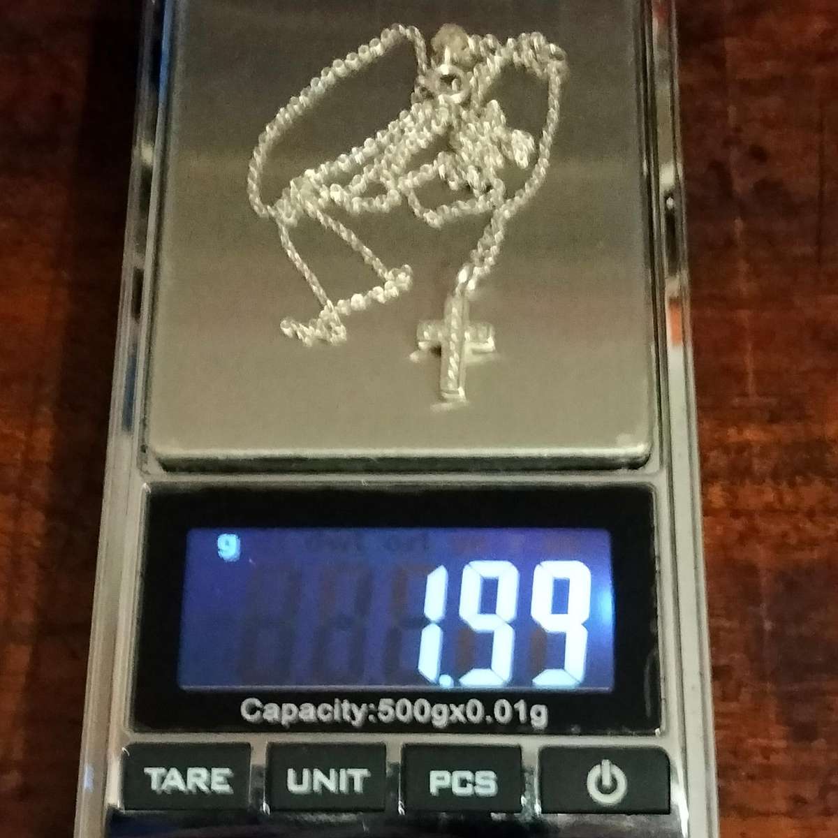 Sterling Silver 925 CHAIN +Marcasite Cross Pendant small - Necklace LOOK at my Buy Now  NO WAITING