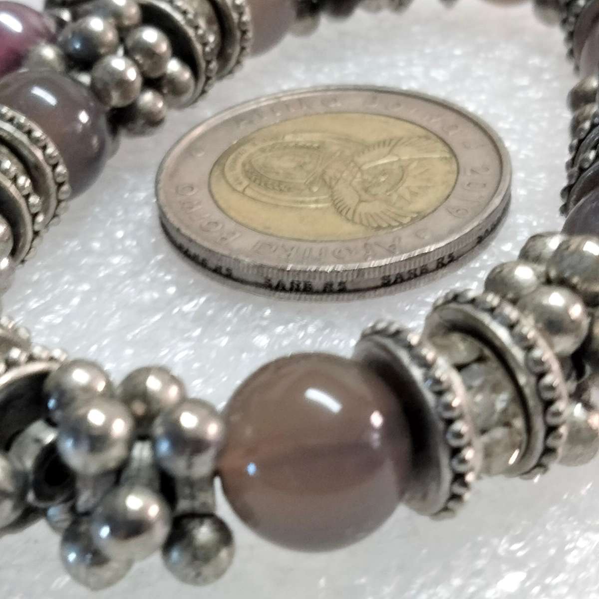 Bracelets 4 one stretch 4 mixture of Vintage MURANO Lampwork glass beads +charms +or spacers metal