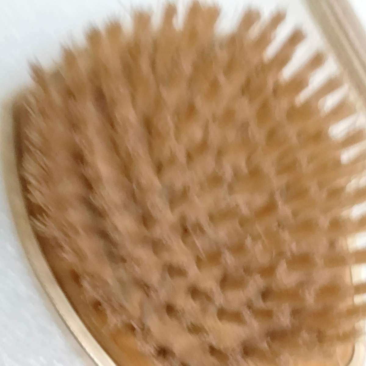 Mirror+Brush2 piece Set Vanity dressing table decor Blue floral Vintage 1960s Gilding loss