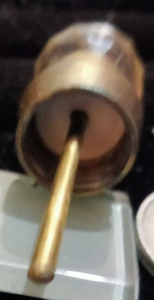 PERFUME bottle HEARTS crossover Red Enameled+Crystals+Stoper finial faceted Crystal + metal dauber