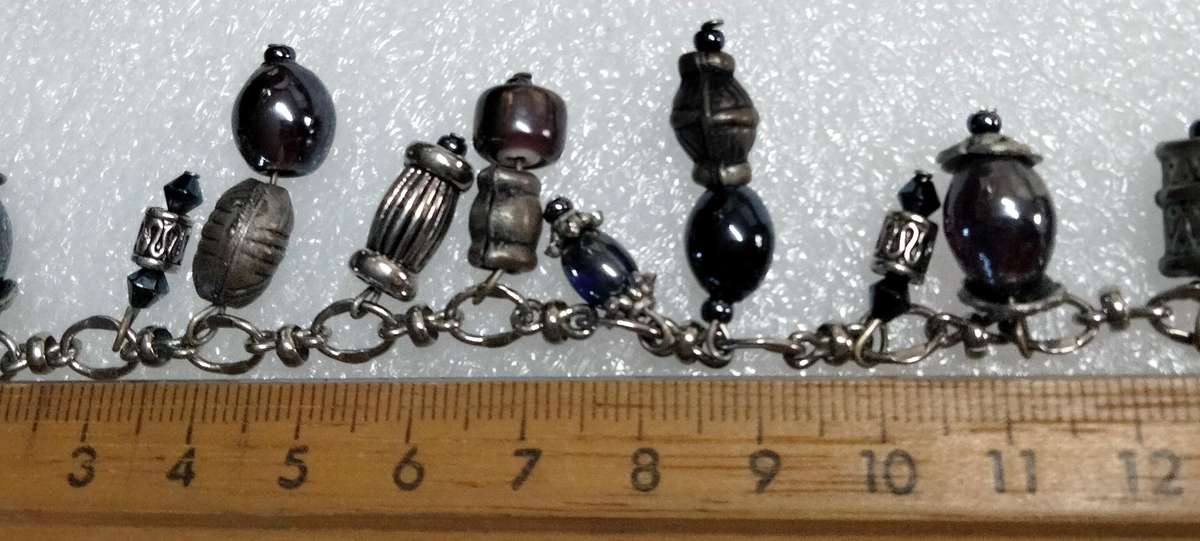 Bracelets 4 one stretch 4 mixture of Vintage MURANO Lampwork glass beads +charms +or spacers metal