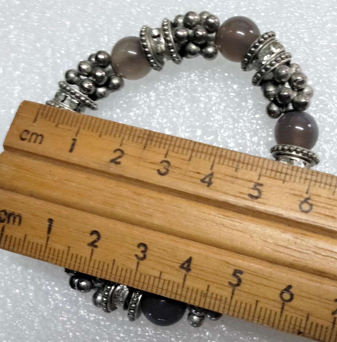 Bracelets 4 one stretch 4 mixture of Vintage MURANO Lampwork glass beads +charms +or spacers metal