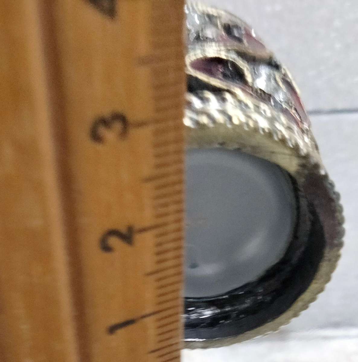 PERFUME bottle HEARTS crossover Red Enameled+Crystals+Stoper finial faceted Crystal + metal dauber