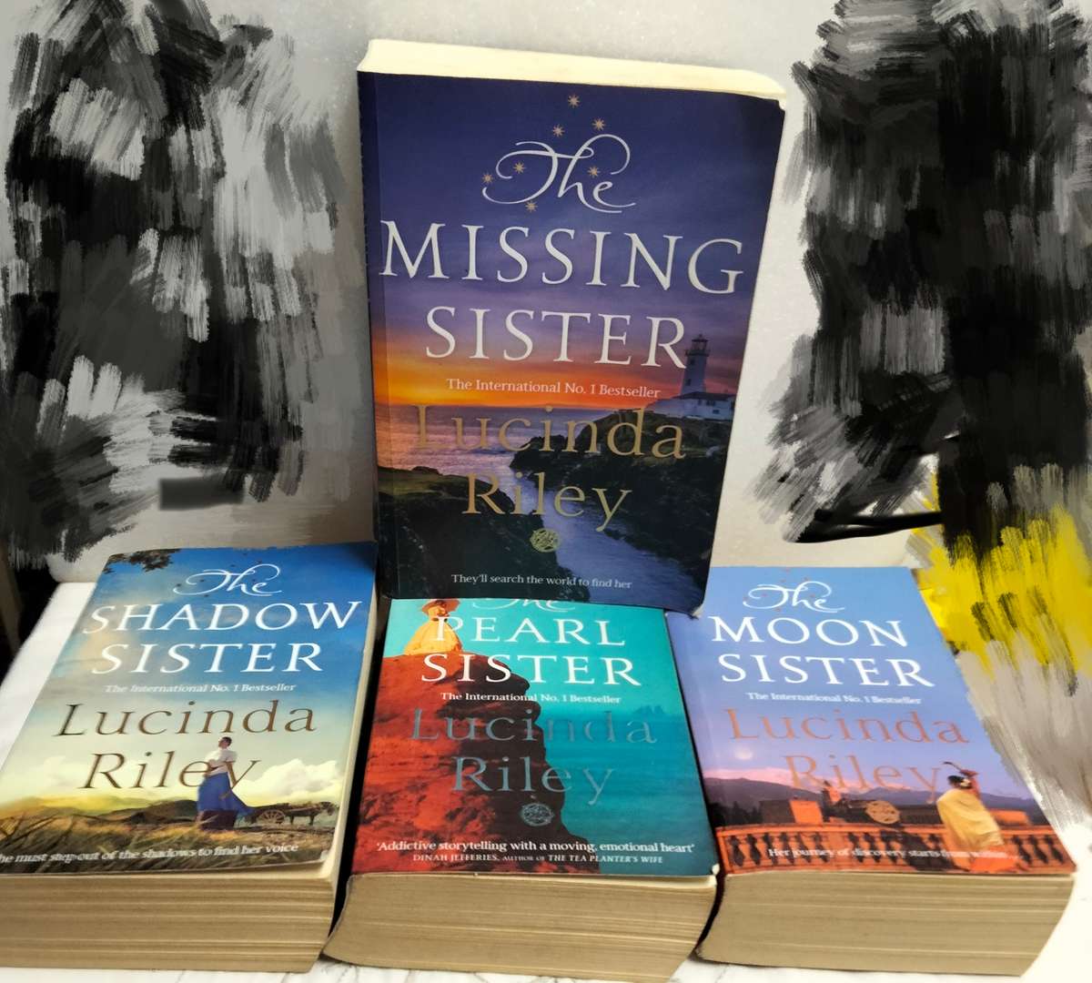 Lucinder Riley-4 booksMISSING Sister,MOON Sister,SHADOW Sister PEARLSisterSERIES Pre-owned Softcover