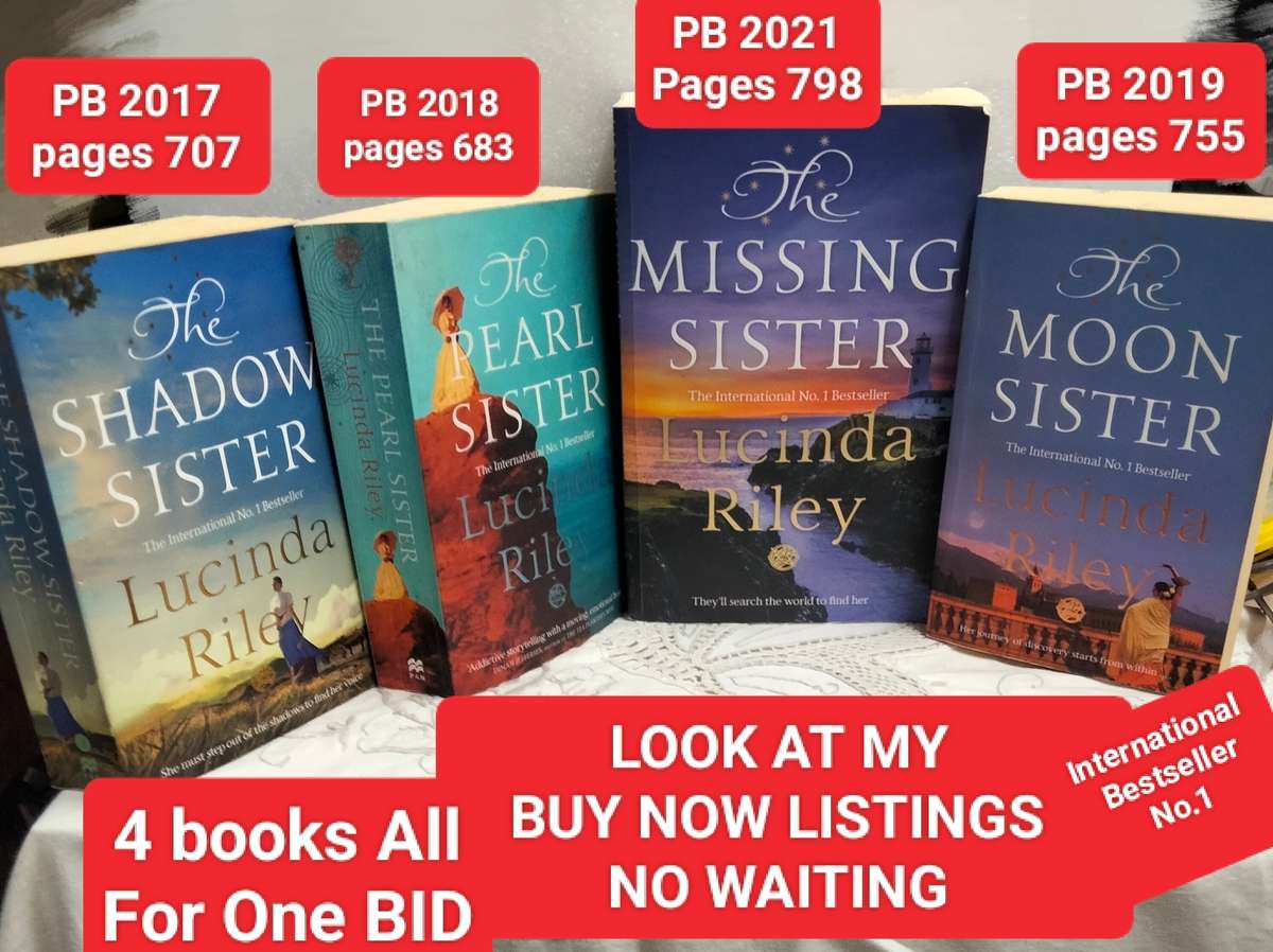 Lucinder Riley-4 booksMISSING Sister,MOON Sister,SHADOW Sister PEARLSisterSERIES Pre-owned Softcover