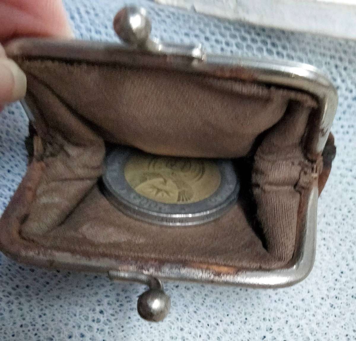 Pendant Heart Double sided hinged Nouveau style oxidised tone+1 chain metal tone+COIN Purse