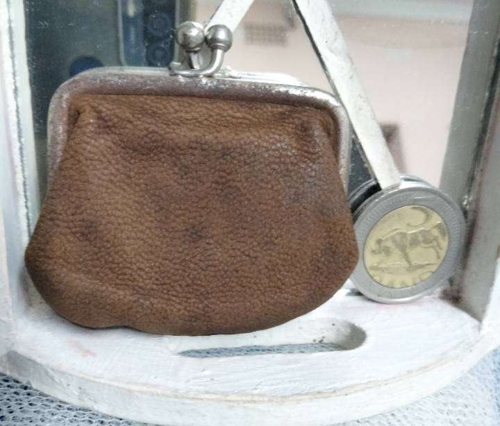 Pendant Heart Double sided hinged Nouveau style oxidised tone+1 chain metal tone+COIN Purse