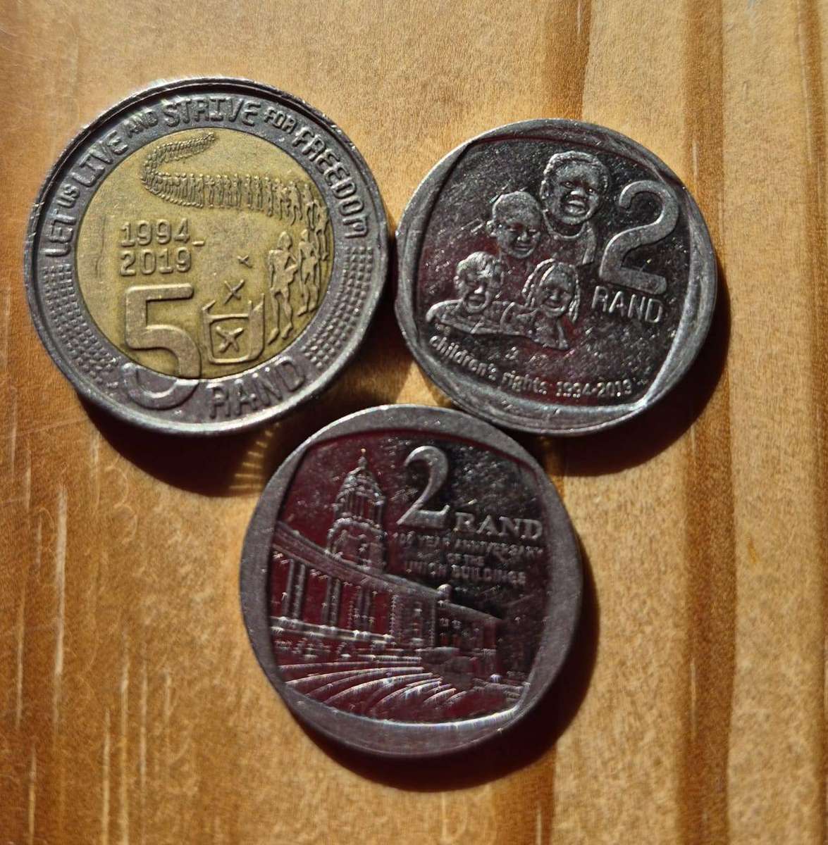 RSA commemorative coins R2 + R5