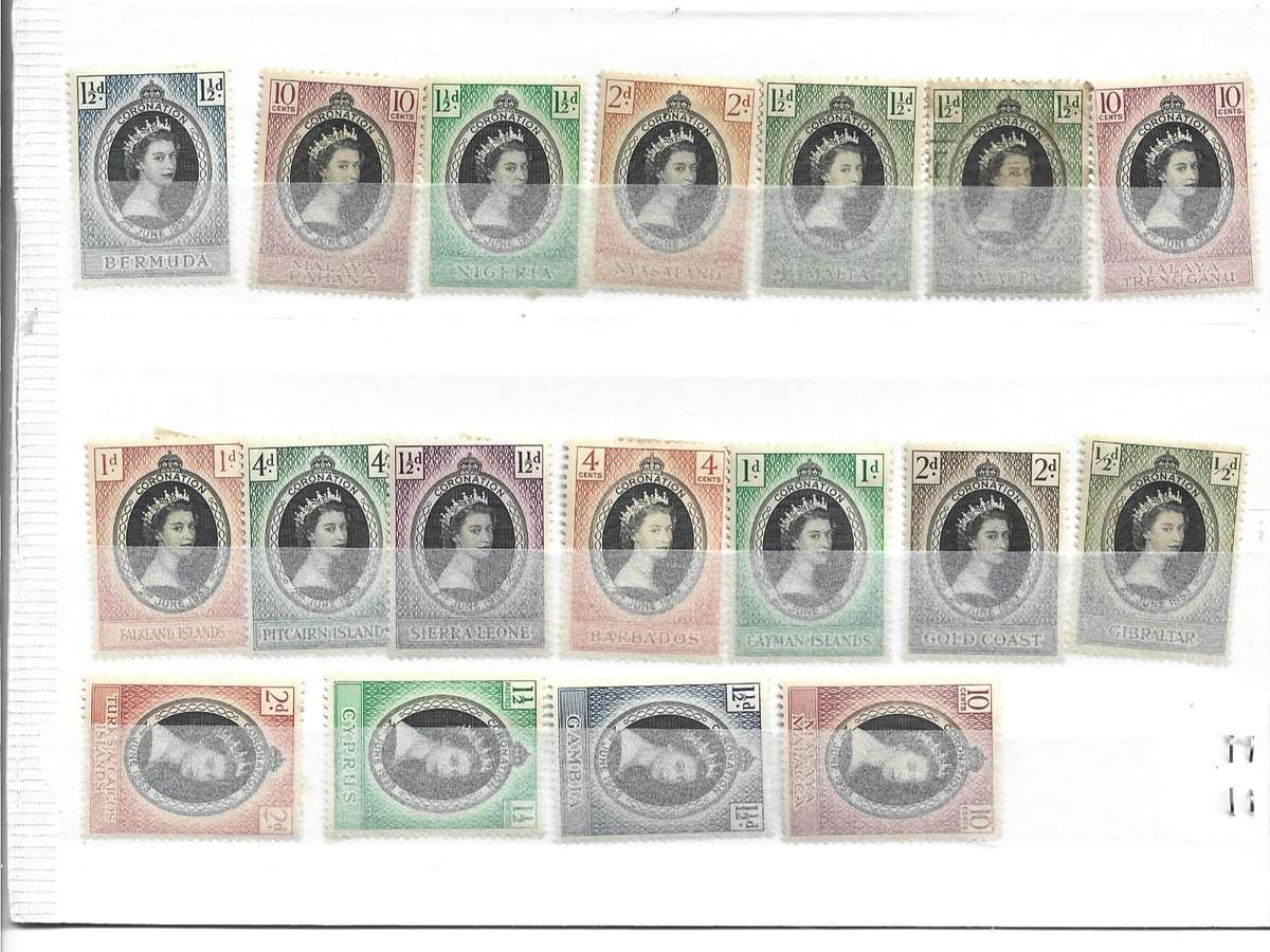 QE2 Coronation selection hinged mint as scanned