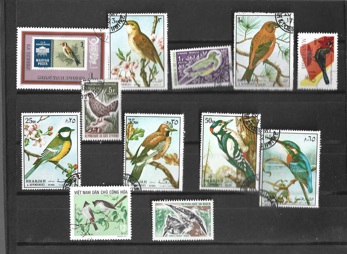 Mixed birds thematic used apart from MNH Mini sheet