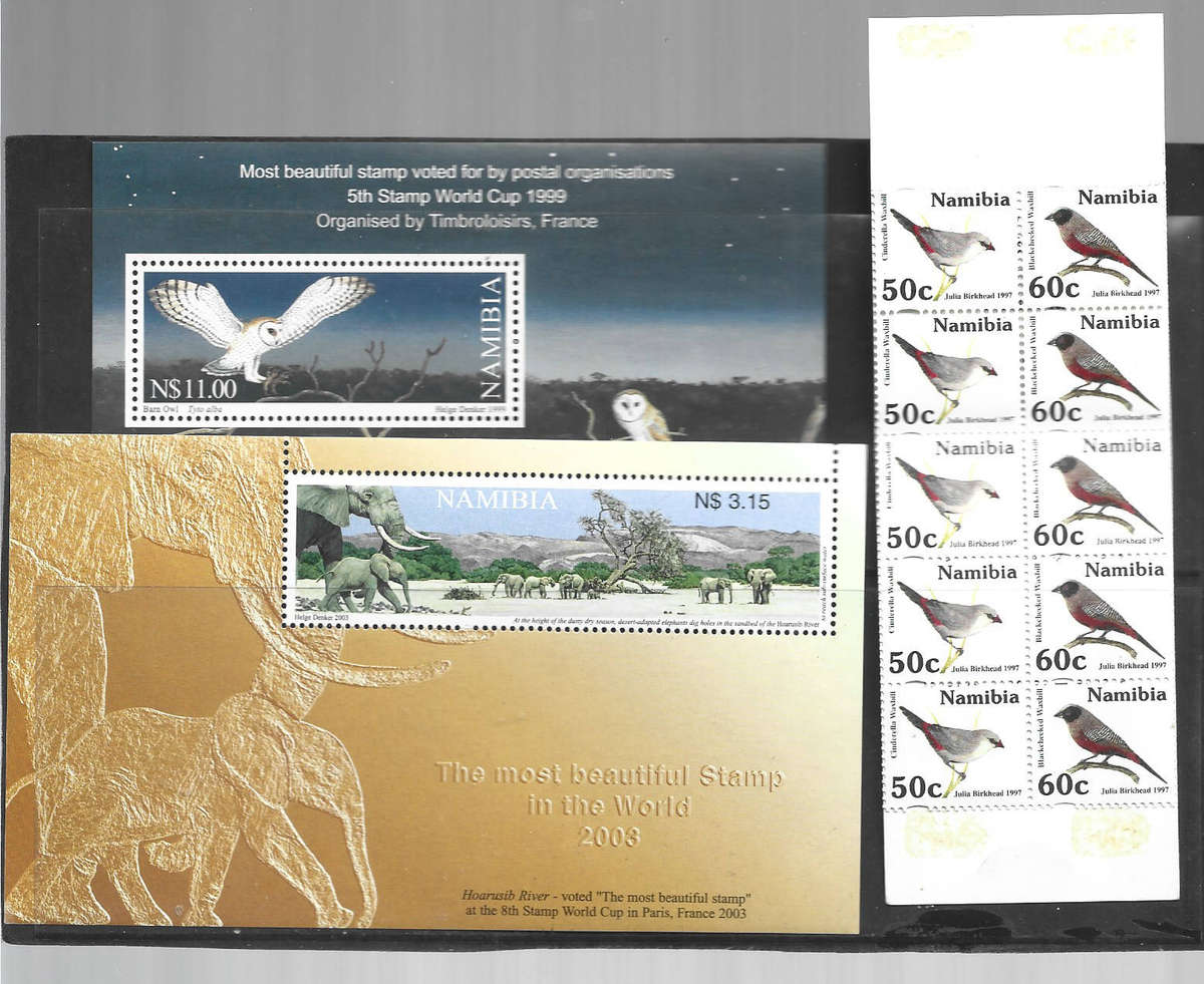 Namibia MNH mini sheets and booklet as scanned